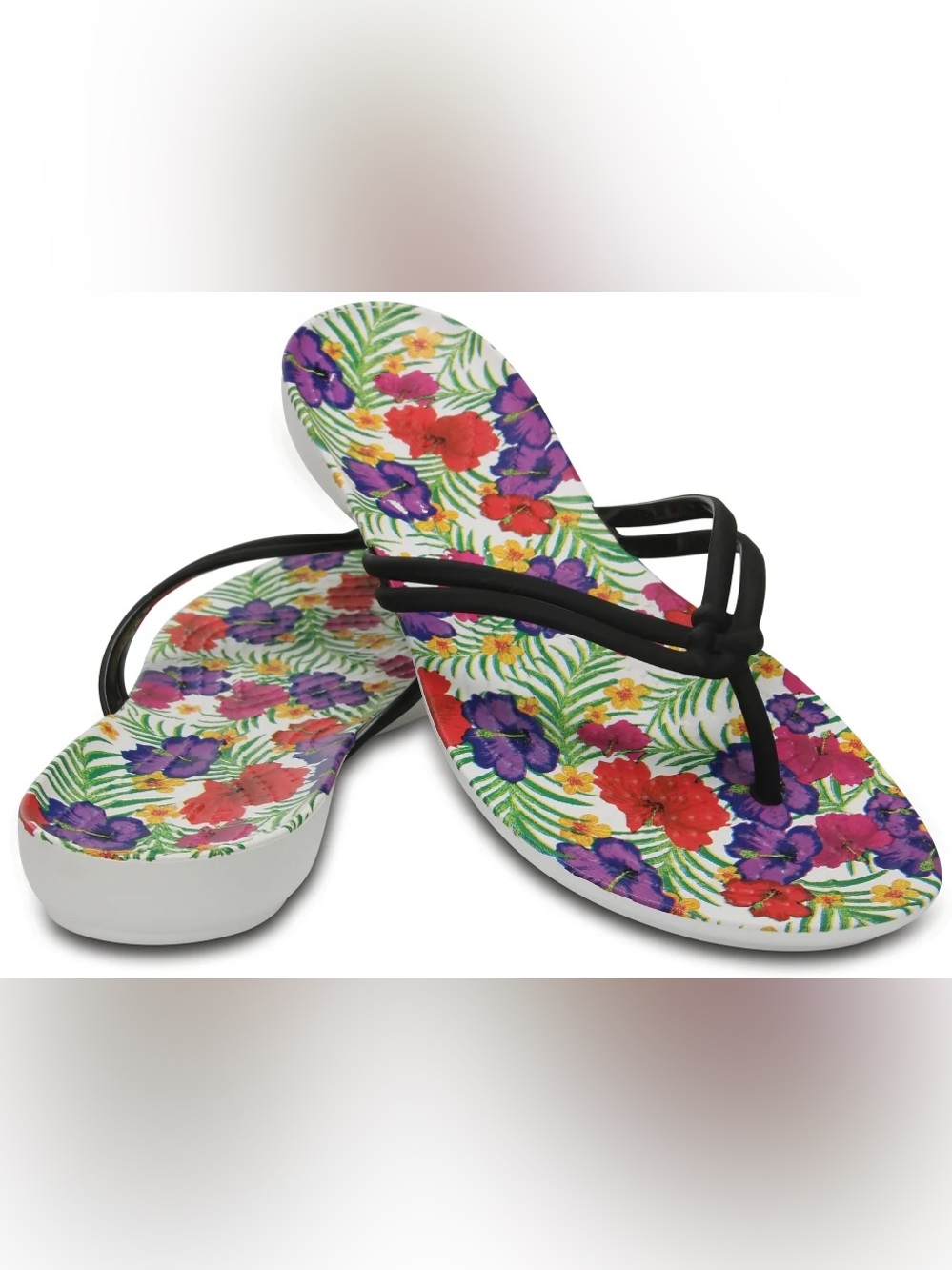 Crocs Iconic Comfort Isabella Graphic Flip Flop Size 9
